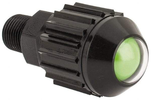 Norgren - 1/8" Male NPTF Bottom Rotowink Pressure Indicator - 15 to 150 psiG, Green Unactuated Color & Red Actuated Color - Exact Industrial Supply