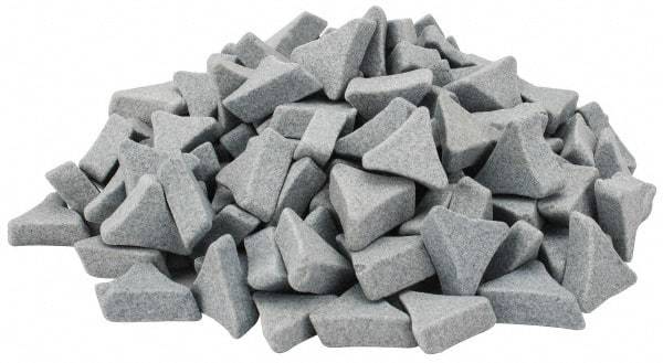 Burr King - Ceramic Carrier, Ceramic Abrasive, Polishing Tumbling Media - Tri-Star Shape - Exact Industrial Supply