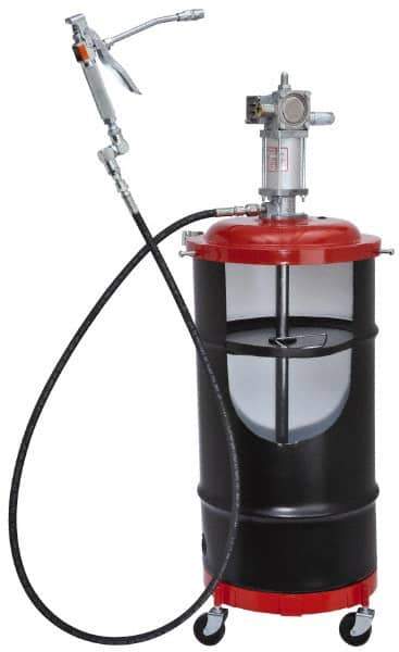 Lincoln - Grease Lubrication 80 Cu In/min Flow Aluminum Air-Operated Pump - For 120 Lb Container - Exact Industrial Supply