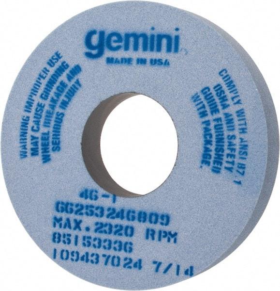 Norton - 14" Diam x 5" Hole x 2" Thick, I Hardness, 46 Grit Surface Grinding Wheel - Aluminum Oxide, Type 1, Coarse Grade, 2,320 Max RPM, No Recess - Exact Industrial Supply