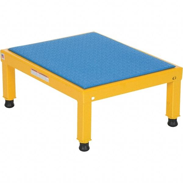Vestil - 9" High x 19" Wide x 24" Deep, Yellow Step Stand - Steel, 500 Lb Capacity - Exact Industrial Supply