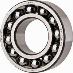 SKF - 35mm Bore Diam, 72mm OD, Open Self Aligning Radial Ball Bearing - 23mm Wide, 2 Rows, Round Bore, 1,980 Lb Static Capacity, 6,900 Lb Dynamic Capacity - Exact Industrial Supply