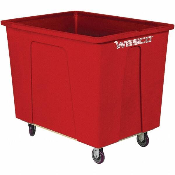 Wesco Industrial Products - 450 Lb Load Capacity, 8 Bushels, Plastic Box Truck - 24" Wide x 35" Long x 29-3/4" High, Red - Exact Industrial Supply