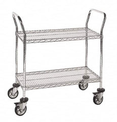 Quantum Storage - 18" Wide, 6" High, Open Shelving Wire Shelving Handle - Exact Industrial Supply
