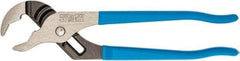 Channellock - 10" OAL, 2" Max Capacity, 7 Position Tongue & Groove Pliers - V-Jaws, Plastic Dipped Handles - Exact Industrial Supply