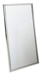 Bradley - 24 Inch Wide x 36 Inch High, Theft Resistant Rectangular Glass Washroom Mirror - Stainless Steel Frame - Exact Industrial Supply