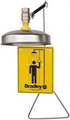 Bradley - Plumbed Drench Showers Mount: Vertical Shower Head Material: Plastic with Stainless Steel - Exact Industrial Supply