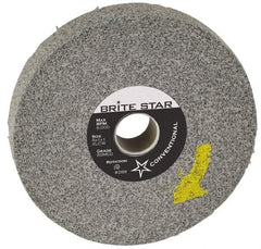 Brite Star - 8" Diam, 2" Face Width, 3" Center Hole, Fine Grade, Silicon Carbide Deburring Wheel - Convolute, Hard Density 8 Grade, 3,400 RPM - Exact Industrial Supply