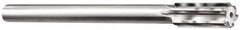 Made in USA - 7/16" Carbide-Tipped 6 Flute Chucking Reamer - Straight Flute, 1-3/4" Straight Shank, 1-3/4" Flute Length, 7" OAL - Exact Industrial Supply