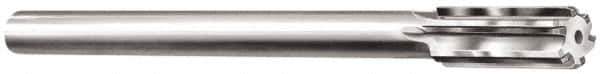 Made in USA - 0.4365" Carbide-Tipped 6 Flute Chucking Reamer - Straight Flute, 1-3/4" Straight Shank, 1-3/4" Flute Length, 7" OAL - Exact Industrial Supply