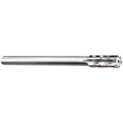 Made in USA - 0.4355" Carbide-Tipped 6 Flute Dowel Pin Chucking Reamer - Exact Industrial Supply