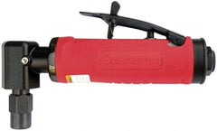 Universal Tool - 1/4" Collet, Angle Handle, Angle Air Die Grinder - 12,000 RPM, Rear Exhaust, 16 CFM, 0.45 hp, 90 psi, 1/4 NPT - Exact Industrial Supply