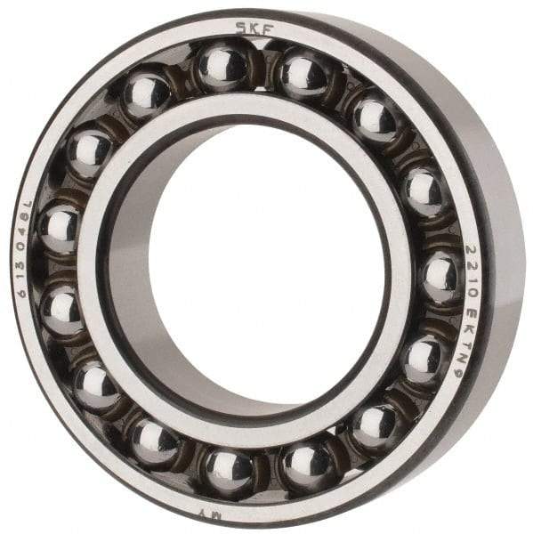 SKF - 50mm Bore Diam, 90mm OD, Open Self Aligning Radial Ball Bearing - 23mm Wide, 2 Rows, Round Bore, 2,520 Lb Static Capacity, 7,600 Lb Dynamic Capacity - Exact Industrial Supply