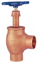 NIBCO - 2" Pipe, Class 125, Soldered Bronze Renewable Angle Gate Valve - 200 WOG, 125 WSP, Screw-In Bonnet - Exact Industrial Supply