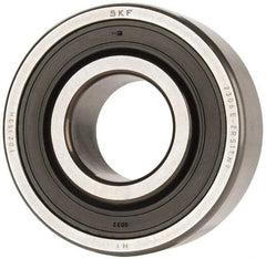 SKF - 30mm Bore Diam, 72mm OD, Double Seal Self Aligning Radial Ball Bearing - 27mm Wide, 2 Rows, Round Bore, 1,980 Lb Static Capacity, 7,010 Lb Dynamic Capacity - Exact Industrial Supply