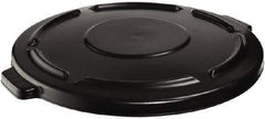 Rubbermaid - Round Lid for Use with 20 Gal Round Trash Cans - Black, Plastic, For 2620 Brute Trash Cans - Exact Industrial Supply