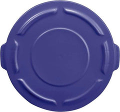 Rubbermaid - Round Lid for Use with 55 Gal Round Trash Cans - Blue, For Brute Trash Cans - Exact Industrial Supply