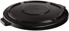 Rubbermaid - Round Lid for Use with 44 Gal Trash Cans - Black, Plastic, For 2643 Brute Trash Cans - Exact Industrial Supply