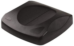 Rubbermaid - Square Lid for Use with 23 Gal Square Trash Cans - Black, Plastic, For 3569-07 & 3569-88 - Exact Industrial Supply