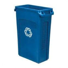 Rubbermaid - 23 Gal Blue Rectangle Recycling Container - 30" High x 22" Long x 11" Wide - Exact Industrial Supply