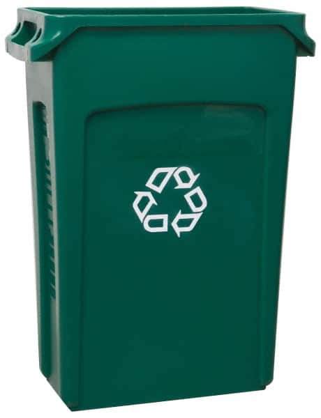 Rubbermaid - 23 Gal Green Rectangle Recycling Container - 30" High x 22" Long x 11" Wide - Exact Industrial Supply