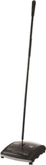 Rubbermaid - 7-1/2" Sweeping Width, Dual Brush Walk Behind Sweeper - Manual Push, Rubber Wheels, Nylon Bristles - Exact Industrial Supply