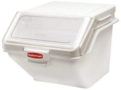 Rubbermaid - Rectangular, White Polyethylene Food Bin - 23-1/2" High x 16.9" Wide x 19.2" Long - Exact Industrial Supply