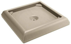 Rubbermaid - Beige Plastic Weighted Base - Compatible with 45 & 65 Gal Containers, 24-1/2" Long, 6" High - Exact Industrial Supply