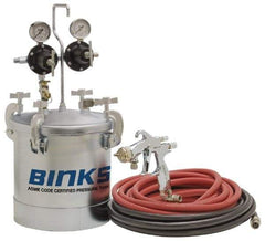 Binks - Paint Sprayer Pressure Tank - SV100 HVLP Gun with 2 Gallon Tank - Exact Industrial Supply