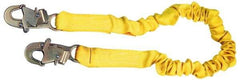 DBI/SALA - 6' Long, 1 Leg Locking Snap Hook Harness Shock Absorbing Lanyard - 1" Diam, Polyester Webbing, Locking Snap Hook Anchorage Connection - Exact Industrial Supply