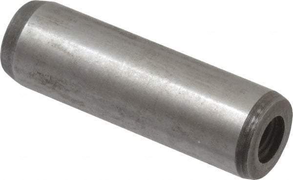 Value Collection - 12mm Diam x 40mm Pin Length Alloy Steel Pull Out Dowel Pin - C 57-63 Hardness, 1 Rounded & 1 Threaded End - Exact Industrial Supply