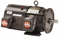 US Motors - 75 hp, TEFC Enclosure, No Thermal Protection, 3,565 RPM, 230/460 Volt, 60 Hz, Three Phase Premium Efficient Motor - Size 365 Frame, Rigid Mount, 1 Speed, Ball Bearings, 167/83 Full Load Amps, F Class Insulation, Reversible - Exact Industrial Supply