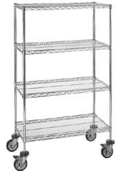 Quantum Storage - 74" High, Open Shelving Wire Shelving Post - Exact Industrial Supply