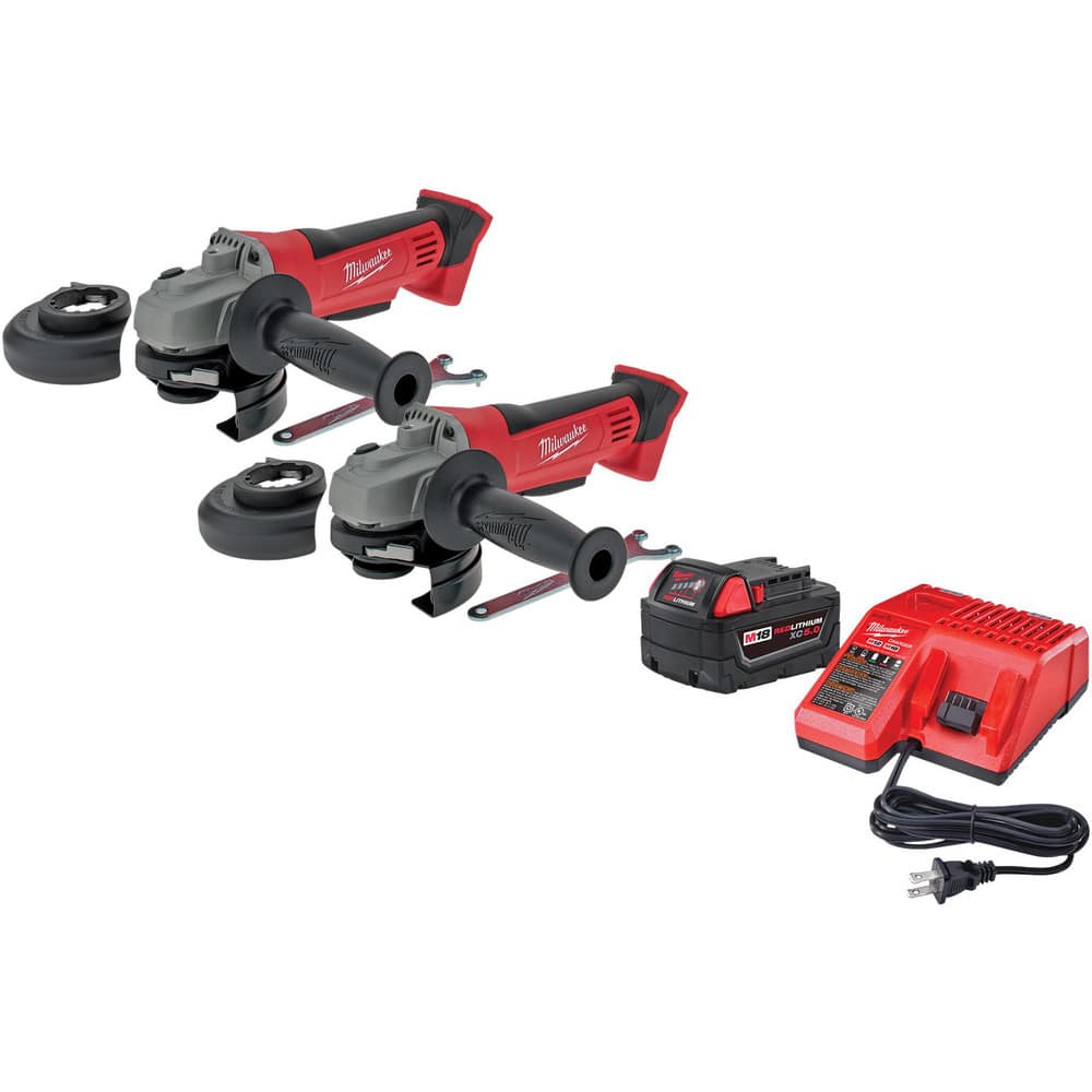 Cut-Off Tools & Cut-Off-Grinder Tools; Handle Type: Right Angle; Speed (RPM): 9000.00; Voltage: 18.00; Brushless Motor: No; Spindle Size: 5/8-11; Switch Type: Paddle; Handle Type: Right Angle; Batteries Included: No; Number Of Batteries: 2; Battery Chemis