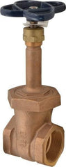 NIBCO - 2" Pipe, Class 125, Threaded Bronze Solid Wedge Rising Stem Gate Valve - 200 WOG, 125 WSP, Union Bonnet - Exact Industrial Supply