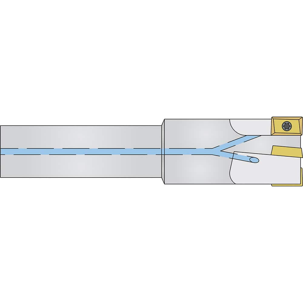 Micro 100 - Indexable Square-Shoulder End Mills; Cutting Diameter (Decimal Inch): 1.0000 ; Cutting Diameter (Inch): 1 ; Shank Type: Straight ; Shank Diameter (Inch): 3/4 ; Overall Length/Projection (Decimal Inch): 4.4000 ; Series: APKT - Exact Industrial Supply