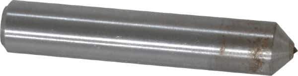 Made in USA - 1/4" Max Convex Radius Single Point Diamond Dresser - 2" Long x 3/8" Shank Diam - Exact Industrial Supply