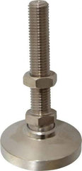 Gibraltar - 3/4-10 Bolt Thread, Studded Pivotal Stud Mount Leveling Pad & Mount - 7,400 Max Lb Capacity, 3" Base Diam - Exact Industrial Supply
