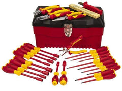 Wiha - 25 Piece Insulated Hand Tool Set - Comes in Molded Case - Exact Industrial Supply