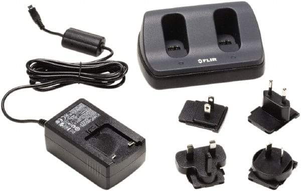 FLIR - Thermal Imaging Battery Charger - Use with FLIR Exx Series Thermal Cameras & FLIR Exxbx Series Thermal Cameras - Exact Industrial Supply