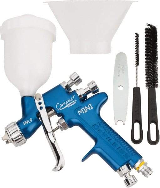 DeVilbiss - Gravity Feed High Volume/Low Pressure Paint Spray Gun - 100 Max psi, For High Solids, Industrial Automotive, Waterborne - Exact Industrial Supply