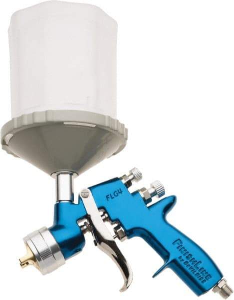 DeVilbiss - Gravity Feed High Volume/Low Pressure Paint Spray Gun - 24 oz Capacity, 100 Max psi, 9.9 to 40 CFM, For Enamels, Epoxies, Lacquers, Polyurethanes, Primers, Sealers, Stains, Thinned Latex, Varnishes - Exact Industrial Supply