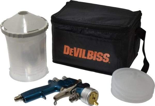DeVilbiss - Siphon Feed High Volume/Low Pressure Paint Spray Gun - 24 oz Capacity, 100 Max psi, 13 to 23 CFM, For Enamels, Epoxies, Lacquers, Polyurethanes, Primers, Sealers, Stains, Varnishes - Exact Industrial Supply