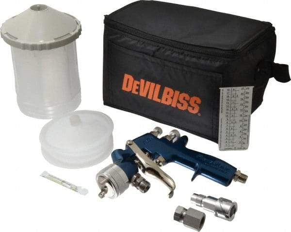 DeVilbiss - Siphon Feed Paint Spray Gun - 24 oz Capacity, 100 Max psi, 9.9 to 40 CFM, For Enamels, Epoxies, Lacquers, Polyurethanes, Primers, Sealers, Stains, Thinned Latex, Varnishes - Exact Industrial Supply