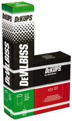 DeVilbiss - Paint Sprayer Cup - Disposable Cups and Lids, 32 Pack, Compatible with Siphon and Gravity Spray Guns - Exact Industrial Supply