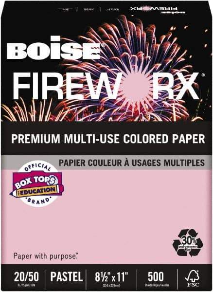 Boise - 8-1/2" x 11" Pink Colored Copy Paper - Use with Laser Printers, Copiers, Plain Paper Fax Machines, Multifunction Machines - Exact Industrial Supply