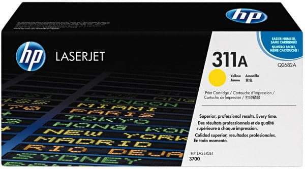 Hewlett-Packard - Yellow Toner Cartridge - Use with HP Color LaserJet 3700 - Exact Industrial Supply