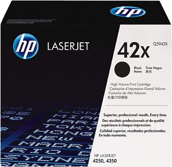 Hewlett-Packard - Black Toner Cartridge - Use with HP LaserJet 4250, 4350 - Exact Industrial Supply
