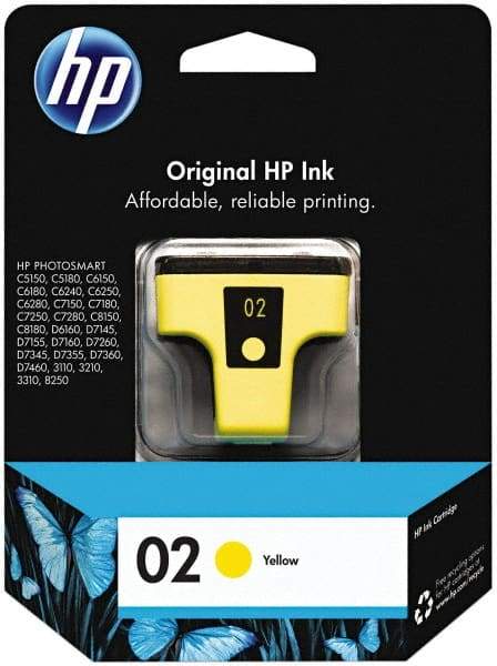 Hewlett-Packard - Yellow Ink Cartridge - Use with HP PhotoSmart 3110, 2110, 3310, 8250, C5150, C6150, C6180, C6240, C6250, C6280, C7150, C7180, C7250, C7280, C8150, C8180, D6160, D7175, D7155, D7160, D7260, D7345, D7355, D7360, D7460 - Exact Industrial Supply