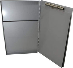 Saunders - 14-1/2 Inch Long x 9 Inch Wide x 1 Inch High, Clip Board - Silver - Exact Industrial Supply
